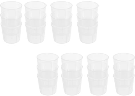 HOLIDYOYO 100 Tazas Medidoras de Plástico para Reptiles, Escala Clara, Lavables y Reutilizables, Tazas de Alimentación y Agua Simples para Mascotas, Aptas para Terrarios y Alimentación
