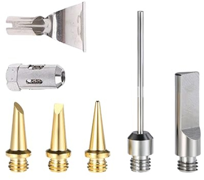 7Pcs Portable Butanes Soldering Iron Tip Kits for Electronics Repair and Craft Projects High Temperatures Resistant Alloys Soldering Tips