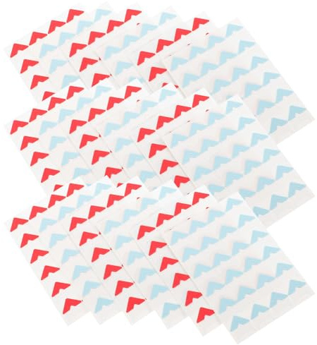 AKOOSY 480 Selbstklebende Fotoecken aus Papier für Scrapbooking und Fotoalben ohne Zusätzlichen Kleber in Rot und Blau für Kreative Bastelprojekte und Karten