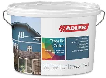 ADLER Aviva Tirosilc-Color OB B 28/4 Alluminio Resina Silicone Vernice per facciate, substrati minerali, 1 l