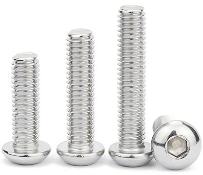 XIANGGUA 304 Stainless Steel Round Head Socket Head Cap Screws Half Round Cup Bolts M3(28mm)