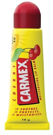 Carmex Cherry Tube, Bálsamo labial, cereza, 6 pack (6 x 10 g)