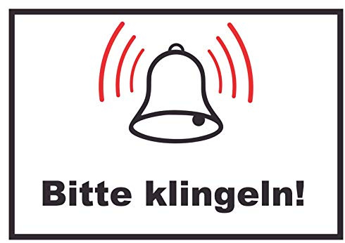 HB-Druck Bitte klingeln Schild A4 (210x297mm)