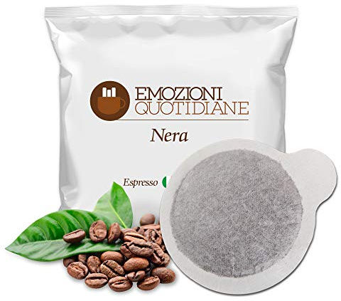 Emozioni Quotidiane ® Kaffeepads Ese 44 mm Filterpapier - kompostierbarer Espresso Napoletano Kaffeepad hergestellt aus hochwertigen Körnern - Mischung von Qualität, Röst- und Mahltechniken
