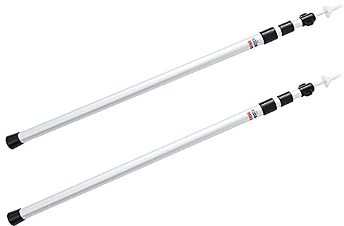 Bostar 2 Stück Markisenstange, verstellbar, 120 – 300 cm, Campingzubehör, ausziehbar, Aluminium, für Camping, Familiencamping, faltbar, wasserdicht, Markisen für Wohnwagen