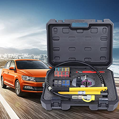 FS-7842B - Set di pinze a crimpare per tubo, pressa idraulica, pinza idraulica, per auto, aria condizionata, strumenti di riparazione di crimping, pressa per tubi idraulica, con 7 matrici