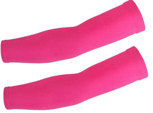 Labstandard Arm Sleeves Herren Damen UV-Sonnenschutz Arm Ärmel UPF 50+ Running Armlinge EIS Seide Arm Daumen Abdeckung Manschette für Sommer Outdoor Sport Radfahren Laufen Reiten Gaming (Rosa,M)