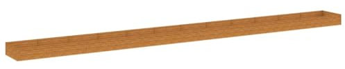 vidaXL Jardinera, Macetero Rectangular de Flores, Soporte de Plantas Verduras, Arriate Decorativo para Patio Balcón, Acero Corten 1150x100x36 cm