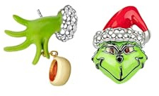 GAUEIOUR Classic Christmas Grinch Earrings, Cartoon Christmas Green Alloy Pendant Earrings, Super Cute Grinch Earrings, Suitable For girls And Women's Earrings