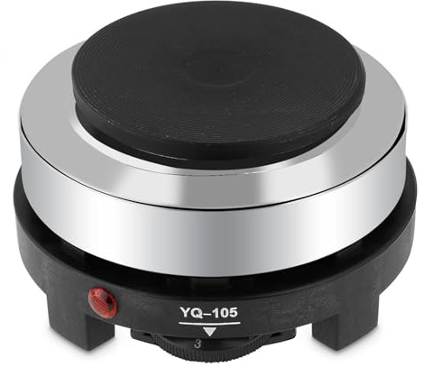 ANKROYU Réchaud Portable 220 V 500 W, Mini Plaque Chauffante, Plaque Chauffante Multifonction, Réchaud De Randonnée Léger, Plaque Chauffante Compacte Pour le Chauffage du Lait, De L'eau Et du Café