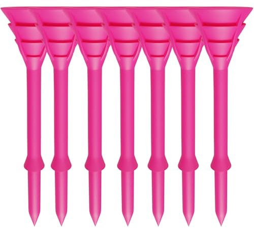 LOVMEAD Golf Tees 83mm Langlebigem Kunststoff 50/100 Stück, Golftees Kunststoff Lang Orange Weiß Blau Schwarz Grün, Professional Unzerbrechliche Golf Tees Plastik