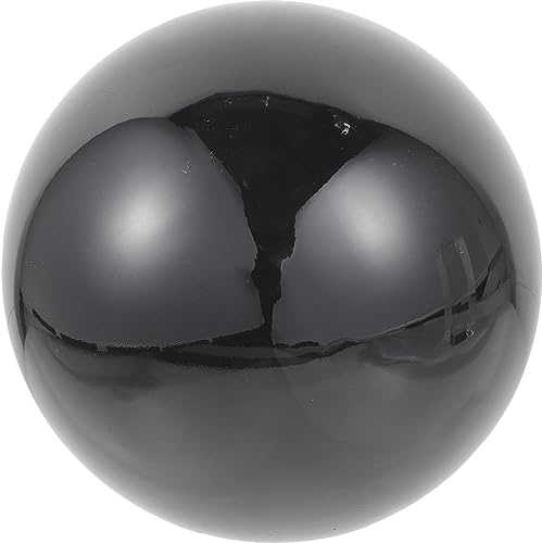 Alipis Gartenkugel mit Chicem Design Edelstahl Spiegelpoliert Farbige Reflektierende Kugel Robust Schwarz für Gartendekoration und Tischmittelpunkt