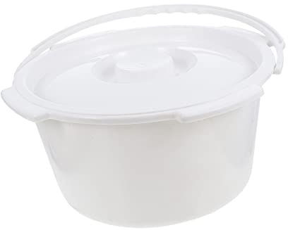 Orinal Adulto Engrosado Tapa, Portátil y Ligero, Blanco | Pp Blanco, Fácil de Limpiar y Guardar, para Adultos y Mayores, Diseño Elegante