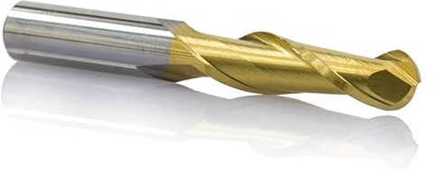 Ddyspan Fraise À Bout Sphérique Avec Revêtement En Étain, Mèche De Routeur CNC À 2 Cannelures, Fraise En Carbure, Outil Pour Le Travail Du Bois, Tige 3.175 4 6 8 10 12mm,8x8x52x100