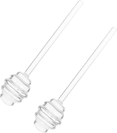 Amosfun 2pcs Honey Stirring Sticks Honey Sticks for Tea Wear-Resistant Portable