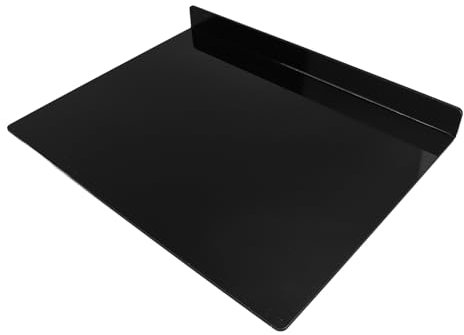 Protecteur de Comptoir Antidérapant, Planche à Découper en Acrylique avec Rebord de Comptoir Planche à Découper Noire Antidérapante avec Rebord pour Protecteur de