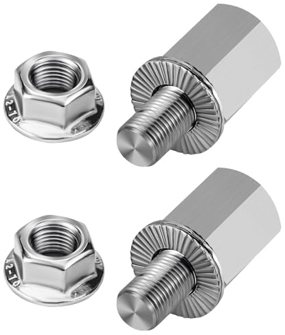 Jingzan 2 Set Bicycle Hub Hitch Adapter, M10*1.0 Thru Axle Adapter, 304 Stainless Steel Universal Bicycle Trailer Coupling Connector for Cargo, Pet & Trailers (M10*1.0)