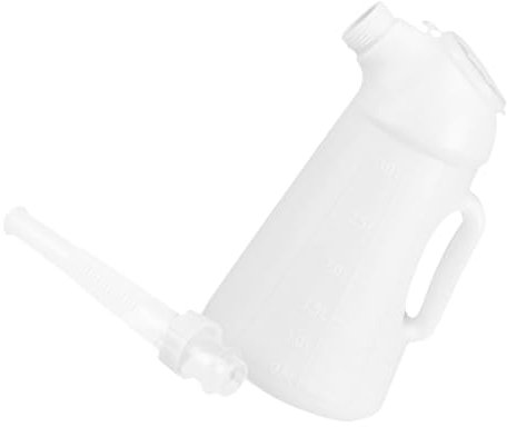 Amosfun Contenedor De Aceite Para Motor 3l Boquilla Larga y Bomba Manual, Botella De Aceite Para Automóviles Portátil, Para Repostaje y Engrasado Talleres y Hogar