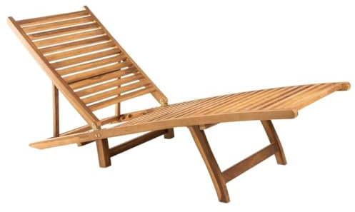 Myheimly Sonnenliege Massivholz Teak Gartenliege Relaxliege Gartenmöbel Liege Strandliege