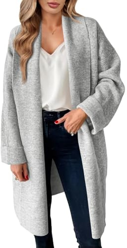 Cicy Bell Women's Long Cardigan Chunky Open Front Sweaters Oversized Knit Coatigan Trendy Slouchy Knit Jackets