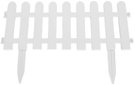 Fockety Bordes de Paisaje, 5 Piezas de Plástico Decorativo Jardín Decorativo Paneles de Borde de Césped con Diseño Entrelazado y Estacas de Tierra, para Camiseros de Flores y Patio