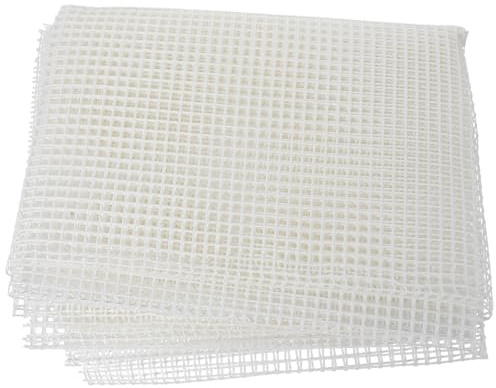 Tela per Tappeti Tufting Bianca in Plastico, Rete DIY | Canovaccio Tappeti per Taglio Facile, Artigianato per Realizzare Tappeti e Coffee Coasters