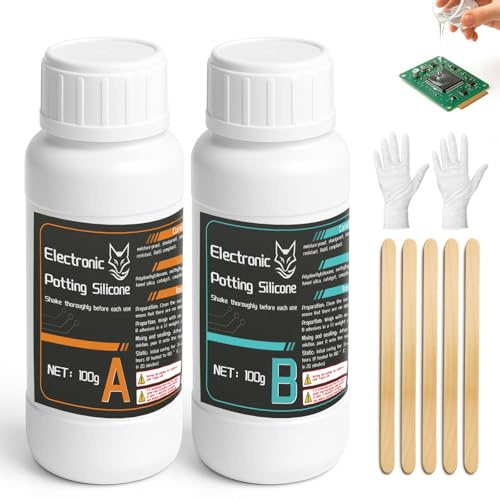 200 g de gel isolant electrique, mastic d'isolation électrique transparent, imperméable, résistant à l'humidité et aux chocs, offre une protection fiable et à long terme pour les
