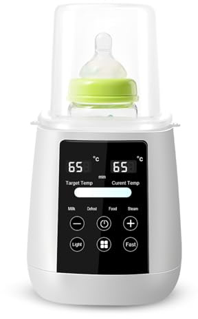 Focenat Scaldabiberon 6 in 1, Sterilizzatore Biberon, Multifunzione Scalda Biberon Neonato, Riscaldamento Rapido, Controllo Temperatura, Scongelamento, per Latte Materno e Omogeneizzati