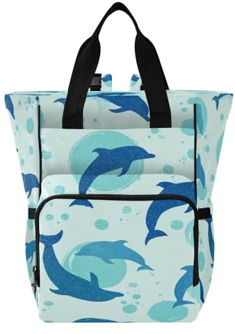 Ttgoth Sac à dos à langer imperméable avec porte-biberons isothermes, sac à dos de voyage multi-poches avec sangles de poussette pour maman et papa