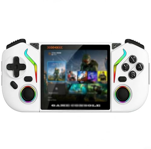 Tidgel X95pro Retro Handheld Game Console with 20000+ Classics,3.5 Inch IPS Screen and 3000mAh for battery,for Portable Gaming(white)