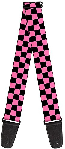 Gitarrengurt - Checker Schwarz/Pink | Checker Schwarz Pink Akustischer E-Bass