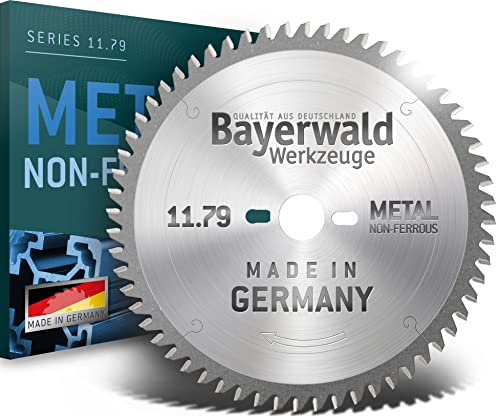 Bayerwald - HM Kreissägeblatt - Ø 250 mm x 3,4 mm x 30 mm | Trapezflachzahn negativ (42 Zähne) | Nebenlöcher: 2/7/42 + 2/10/60 | Alukreissägeblatt für NE-Metall & Kunststoff