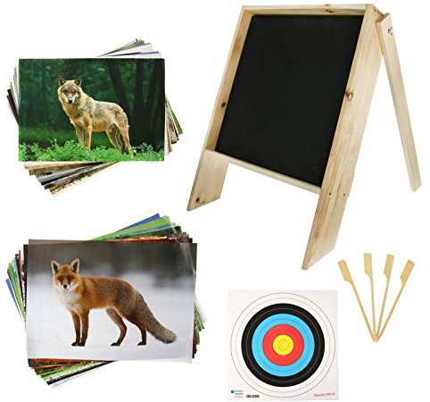 BSW STRONGHOLD Set FÜR ARMBRÜSTE | Zielscheibe für Armbrüste aus Schaumstoff - inkl. Ständer und Auflagen (60x60x10, Black)