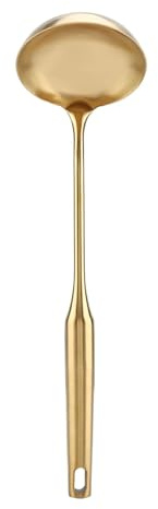 Suppenkelle Edelstahl Löffel Große Suppenkelle Küche Spatel Turner Kochwerkzeug (Gold)