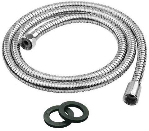 TLDSHOP® - 2m Flessibile Doccia, Acciaio Inox, Argento, Tubo Doccia, Singolo