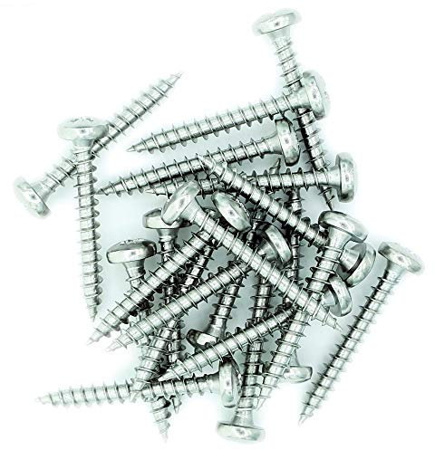 No.4 x 0.8 (3mm x 20mm) Pozi Pan Chipboard Screw - Stainless Steel (A2) (Pack of 20)
