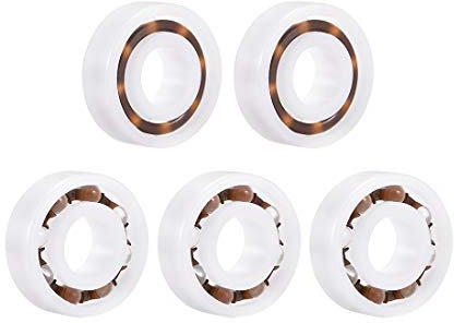 sourcing map 698 Plastic Bearings 8x19x6mm Glass Ball Nylon Cage 5pcs