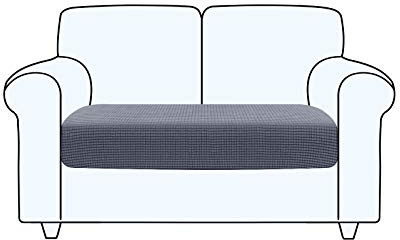 TAOCOCO Rutschfester Sofa Sitzkissenbezug, Elastische Sofakissenbezüge, Dehnbar, Waschbar, Für Sofa Sitz und Rückenkissen (2 Sitzer, Grau)