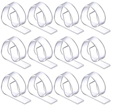 Weiqiao® Tischtuchklammern, transparent, aus Kunststoff, rutschhemmend, Tischclip, Befestigungswerkzeug für Haus, Restaurant, Picknick, 50 Stück