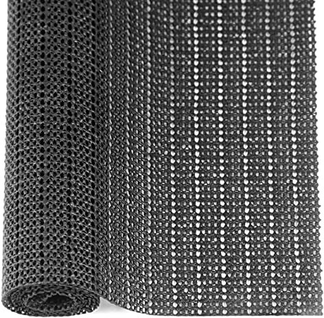 VABNEER 60x100cm Sottotappeto Antiscivolo, PVC Tappetino Antiscivolo Multiuso Tagliabile per Tappeti Parquet Scendiletto Cucina Auto Tampone Scaffali Lavabile (Nero)