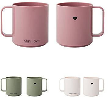Design Letters Mini Tritan-glas för spädbarn och barn | lärande mugg för barn, babykopp 175 ml, BPA-fri, EA och BPS, babymugg | babymugg kaffekopp diskmaskinssäker
