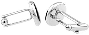 Wycian Manchettenknoepfe Initialien, Cufflinks with Initials Alphabet T Schwarz Kupfer 1.5X1.5CM für Männer Vater Freund Tuxedo Shirt