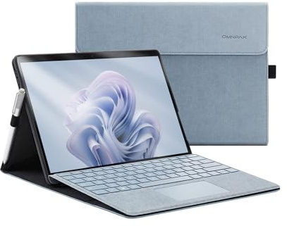 Omnpak Hülle für Microsoft Surface Pro 11 (2024) / Surface Pro 10 / Surface Pro 9 Case 13 Zoll, Lightweight Protective, Multiple Angle, Stylus Holder, Compatible with Type Cover Keyboard