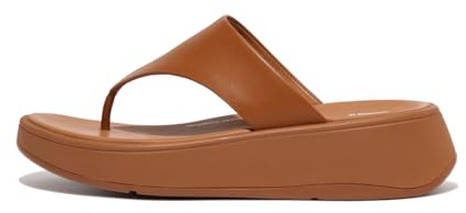 FitFlop Dam F-Mode L der Flatform T -Post Sandal, Ljusbrunt, 38 EU