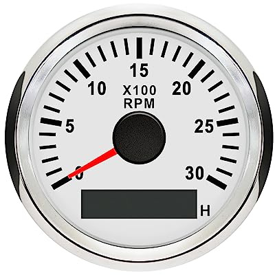ELING 52 mm varvräknare 3000 rpm mätare med rött bakgrundsbelysning med timräknare 12V 24V för gaffeltruckar grävmaskin