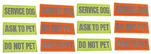 POPETPOP 12 STK Patches Für Welpengeschirr Hundeetikett Reflektierender Welpenaufnäher Service-welpen-Patch Patches Für Hundewesten Nachthund Patch Zubehör Abnehmbar Arbeit Nylon