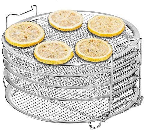 BYCUFF Support pour Autocuiseur et Friteuse ¨¤ Air Foodi, Support de D¨¦Shydrateur en Acier Inoxydable de Qualit¨¦ Alimentaire, 1 Paquet/Ensemble, 6,5 8 QT
