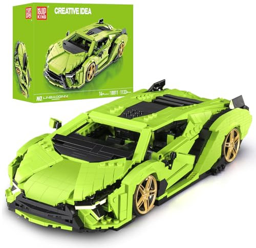 Mould King 10011 MOC Technik Car Modell, Kreativität Technologie Sportwagen Cabrio Auto Modellauto Bausatz,Designer Firas Abu-Jaber Ausstellungsstück für (1168 pcs) Klemmbausteine Bausatz
