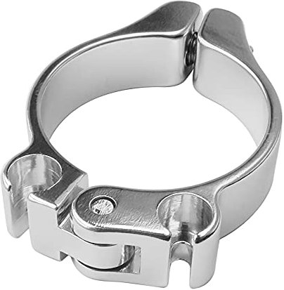 Abrazadera Sillin Bicicleta,Abrazadera Bici Cambio de Velocidad Freno hacia adelante 28,6/31,8/34,9 Asiento Principal con Tope de Doble Orificio (Color : 31.8 Silver)