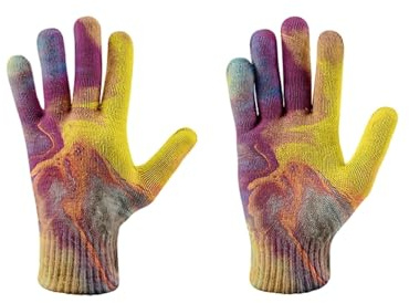 DELIGUO Thermo-Strickhandschuhe – 3D-Persönlichkeit, Bunte Damenhandschuhe, Winter, Warm, Bohemia-Vollfingerhandschuh, Damen-Touchscreen-Handy, Kältebeständiger Fäustling